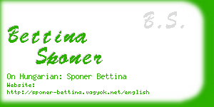 bettina sponer business card